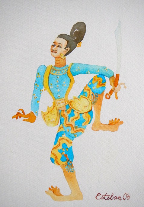 Burmese Dancer 1  7x9